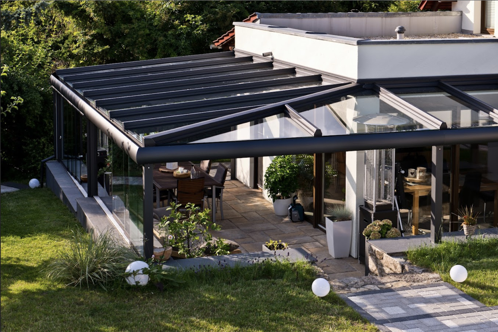 Terrassendach Vogelperspektive